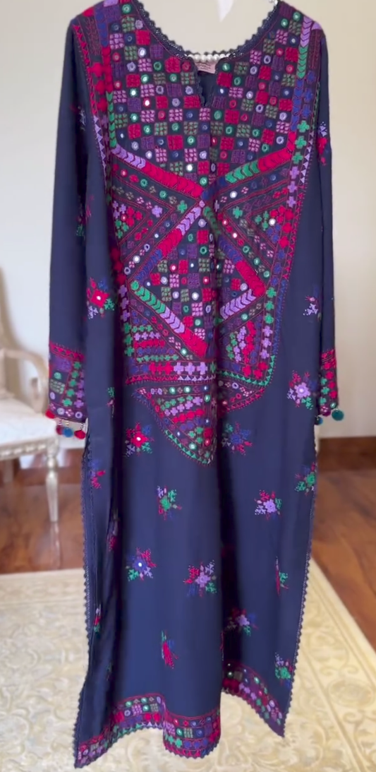 Balochi Style Long Shirt with Lose Plazo 🤩